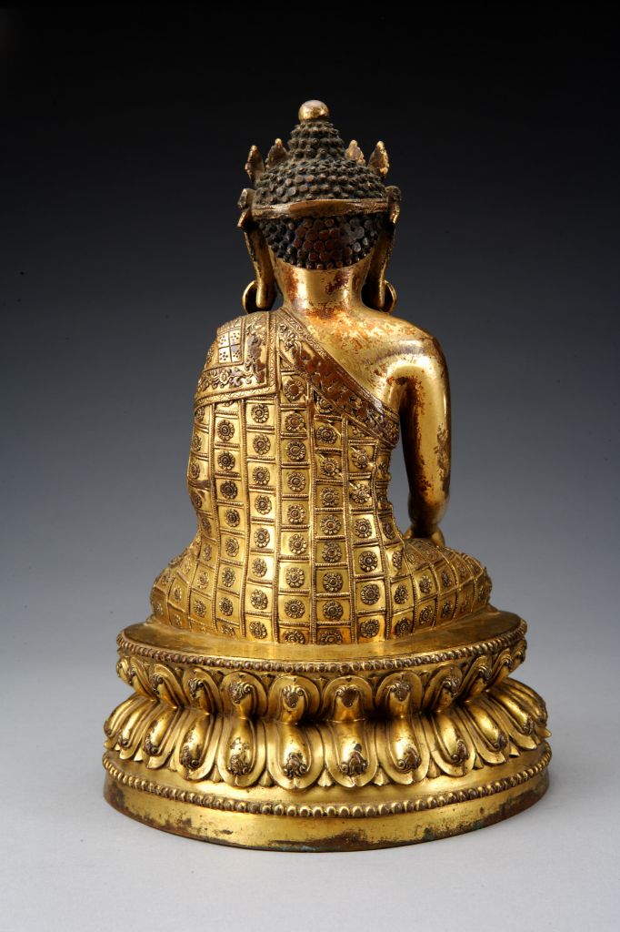 图片[3]-Bronze gilded Buddha sitting statue-China Archive